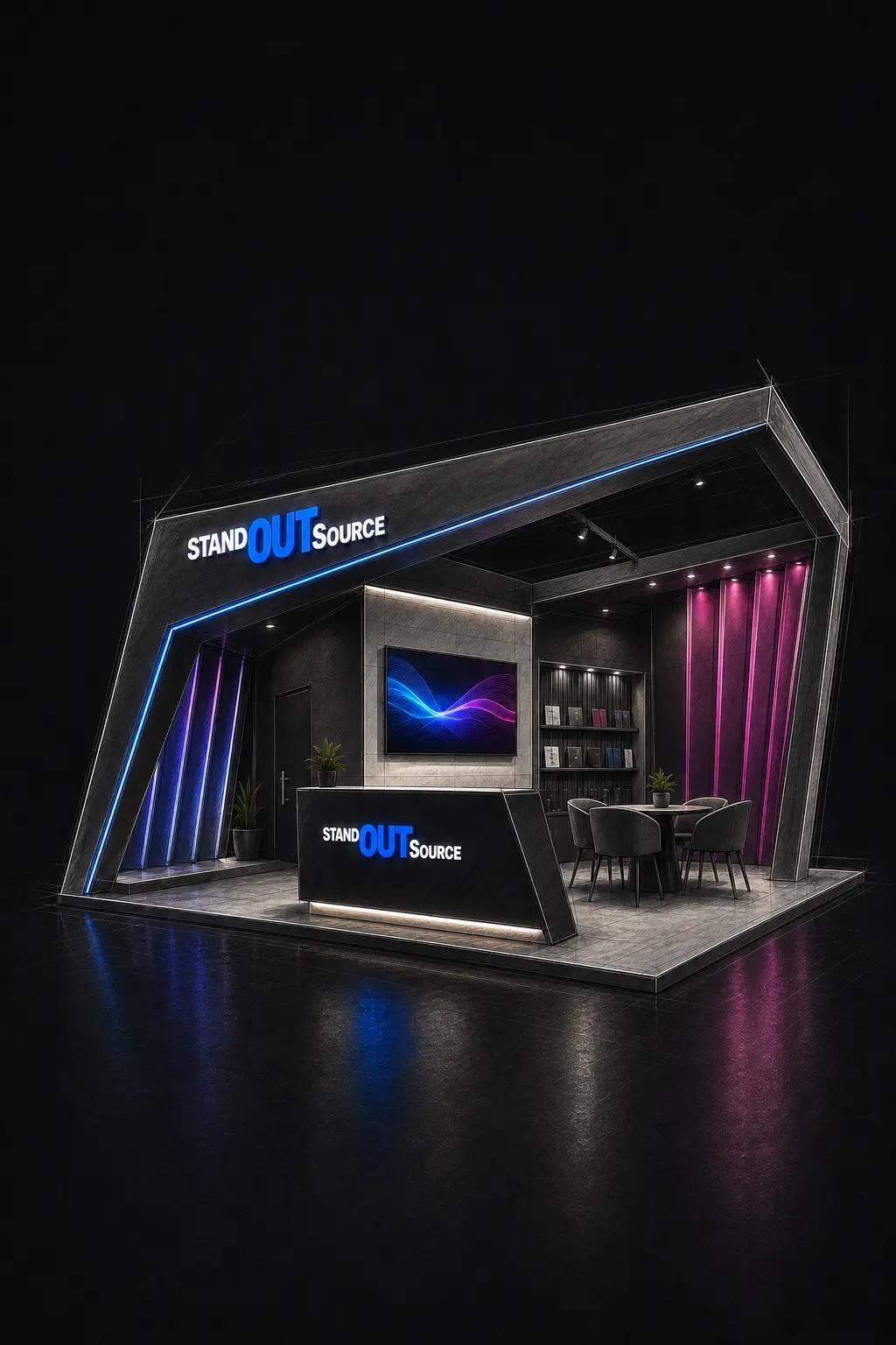 Premium exhibition booth design sample